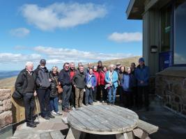 Members at the Cairgorm Viewing Platform